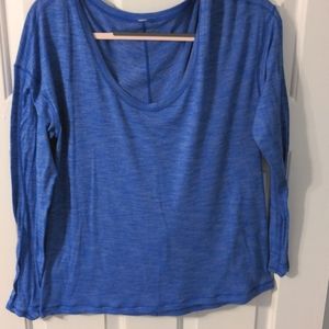 Lululemon Women’s 10 Meant To Move Heather Blue Long Sleeve Top Shirt Thumbholes